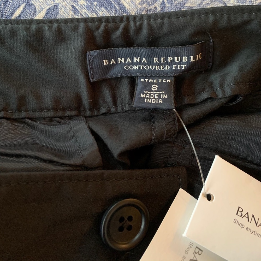 Banana Republic Contoured Fit Black Culottes Women’s Stretch Pants NWT Size 8 - Picture 5 of 7